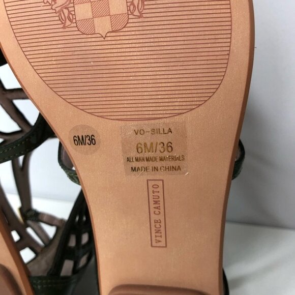 Vince  Camuto Green Vo-Silla Gladiator Sandals Size 6 - Picture 7 of 8